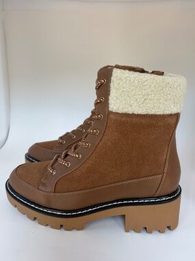 Violet & Red Alexa Boot in Suede & Lether with Fleece Trim - Women's 7M (Nw/oT)